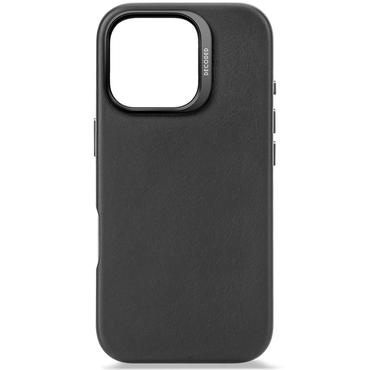 Decoded Leather Backcover - sk&oacute;rzana obudowa ochronna do iPhone 16 Pro kompatybilna z MagSafe (black)
