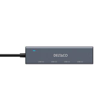 DELTACO - hub - 5 Gbps, USB-A - 4 porte