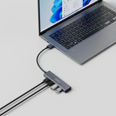 DELTACO - hub - 5 Gbps, USB-A - 4 porte