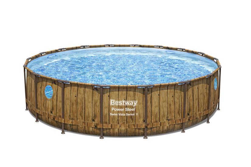 Bestway 56977 swimmingpool til over jorden Indrammet pool Rund 23062 L Brun