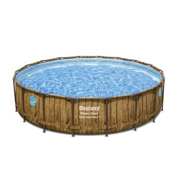 Bestway 56977 swimmingpool til over jorden Indrammet pool Rund 23062 L Brun
