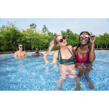 Bestway 56977 swimmingpool til over jorden Indrammet pool Rund 23062 L Brun