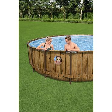 Bestway 56977 swimmingpool til over jorden Indrammet pool Rund 23062 L Brun