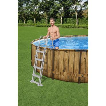 Bestway 56977 swimmingpool til over jorden Indrammet pool Rund 23062 L Brun