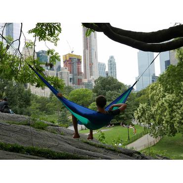 AMAZONAS Adventure Hammock Hængende hængekøje 1 person(er) Nylon, Ripstop Blå, Mintfarve