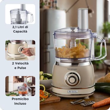Ariete Vintage Line 1781/03 foodprocessor 1000 W 2,1 L Beige
