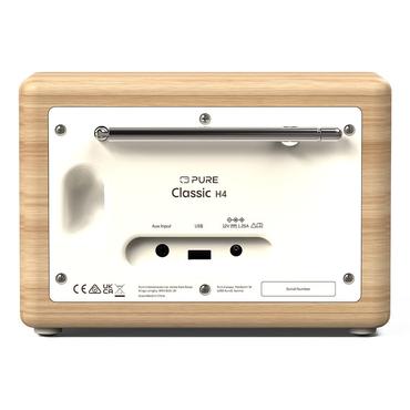 Pure Classic H4 Digitalradio Cotten White/Oak EU/UK