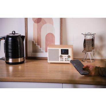 Pure Classic H4 Digitalradio Cotten White/Oak EU/UK