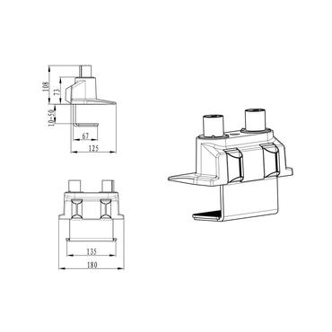 Multibrackets M Duo Deskmount monteringskomponent - vit
