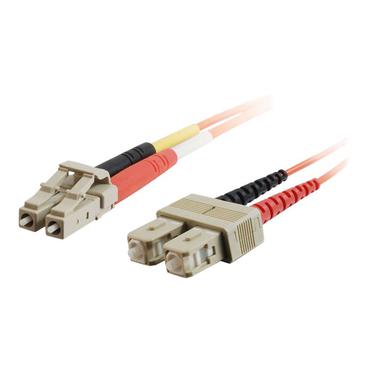 C2G LC-SC 50/125 OM2 Duplex Multimode PVC Fiber Optic Cable (LSZH)