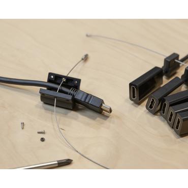 Modul&auml;r HDMI-adapterring, USB-C, DP, Mini DP, Mini HDMI och Micro HDMI, svart.