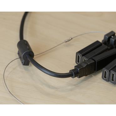 Modul&auml;r HDMI-adapterring, USB-C, DP, Mini DP, Mini HDMI och Micro HDMI, svart.