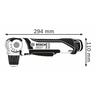 Bosch GWB 10,8-LI Professional - vinkelborr - sladdl&ouml;s - 2 batterier