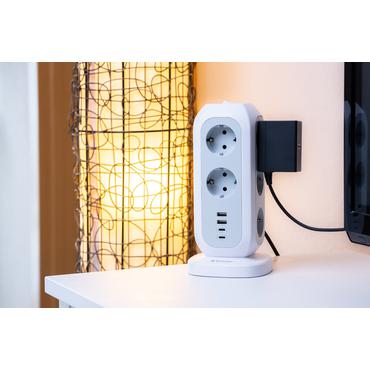 Verbatim EUPT-01 - effektband - 15-i-1 europeisk multiplugg f&ouml;rl&auml;ngning - 3600 Watt