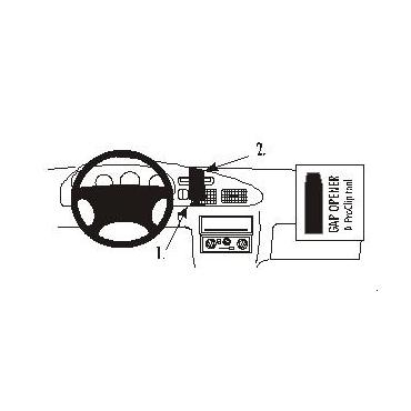 Brodit ProClip Center mount - montering för mobiltelefon