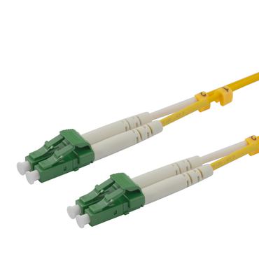 Deltaco OS2 Fiber cable, LC - LC, duplex, APC/APC, 0,5m