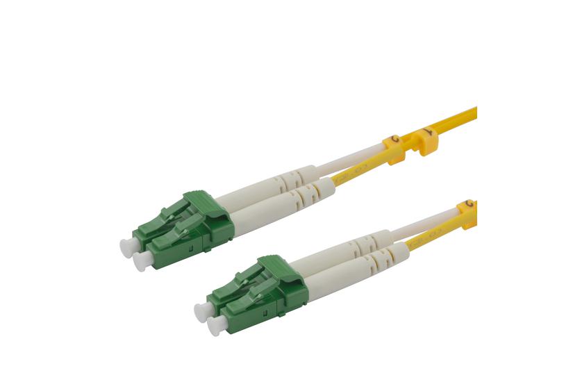 Deltaco OS2 Fiber cable, LC - LC, duplex, APC/APC, 0,5m