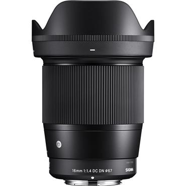 Sigma 16mm F1.4 DC DN | C MILC Bred linse Sort