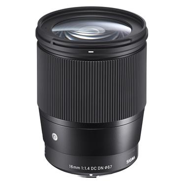 Sigma 16mm F1.4 DC DN | C MILC Bred linse Sort