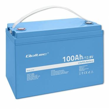 Qoltec - batteri - 12,8 V, BMS - LiFePO4 - 100 Ah - 1280 Wh