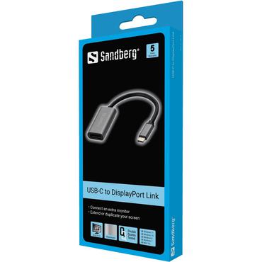 Sandberg USB-C to DisplayPort Link Extern videoadapter - USB-C 3.1