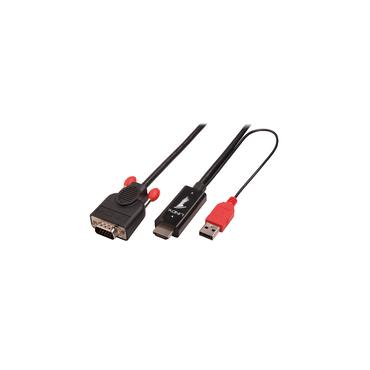 Lindy 41456 videokabel adapter 2 m HDMI VGA (D-Sub) Sort