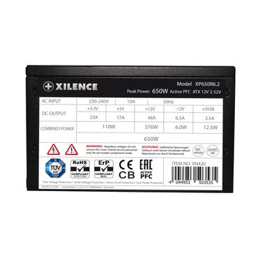 Xilence Performance C+ Series XP650R6.2 str&ouml;mf&ouml;rs&ouml;rjning - ATX12V 2.52 - Svart