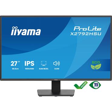 iiyama ProLite X2792HSU-B1 computersk&aelig;rm 68,6 cm (27") 1920 x 1080 pixel Fuld HD LED Sort
