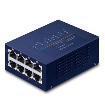 PLANET UPOE-400 netværksswitch Fast Ethernet (10/100) Strøm over Ethernet (PoE) Blå