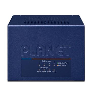 PLANET UPOE-400 netværksswitch Fast Ethernet (10/100) Strøm over Ethernet (PoE) Blå
