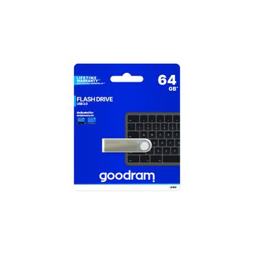 Goodram UUN2 USB-nøgle 64 GB USB Type-A 2.0 Sølv