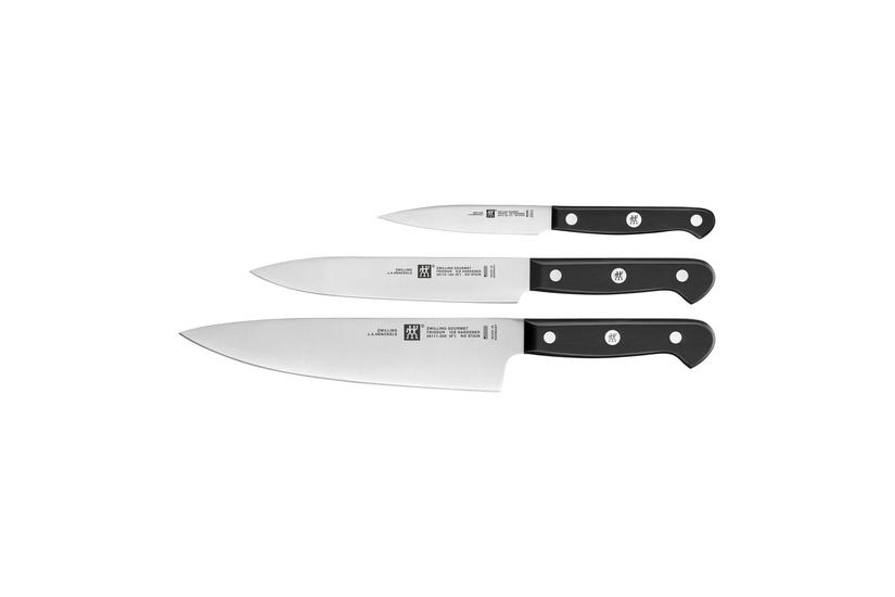 Zwilling 36130-003 Messerset Gourmet 3 Teilig, edelstahl, silber / schwarz