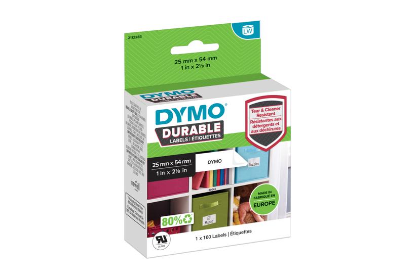 DYMO Durable Hvid Selvkl&aelig;bende printeretiket