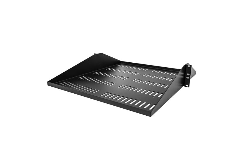 StarTech.com 2U-serverrackhylla, centermonterad, universell, ventilerad och frib&auml;rande serverhylla med rackf&auml;ste f&ouml;r 19-tums n&auml;tverksutrustningsrack, kraftigt st&aring;l, 90,7&nbsp;kg kapacitet, 20-tums djup, svart - hylla f&ouml;r rack - 2U