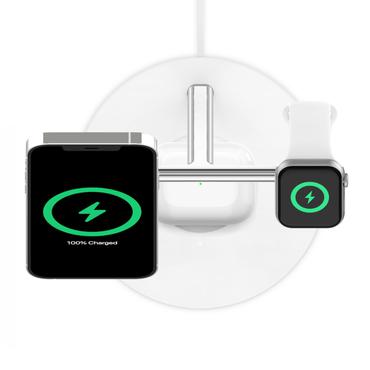 Belkin BoostCharge Pro MagSafe 3-in-1 trådløs opladningsstander - 15 Watt