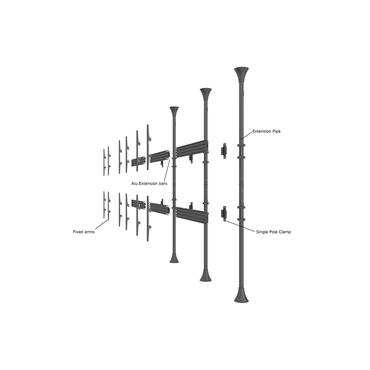 Multibrackets M Pro MBFC2U monteringssats - för 2 LCD-bildskärmar - svart