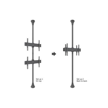 Multibrackets M Pro MBFC2U monteringssats - för 2 LCD-bildskärmar - svart
