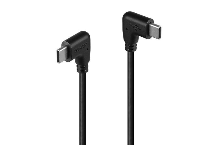 LINDY USB 2.0 Typ C Kabel, 2 x 90&Acirc;&deg; gewinkelt 0,5m