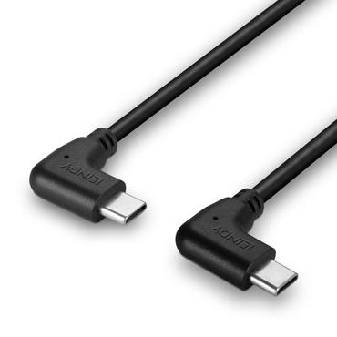 LINDY USB 2.0 Typ C Kabel, 2 x 90&Acirc;&deg; gewinkelt 0,5m