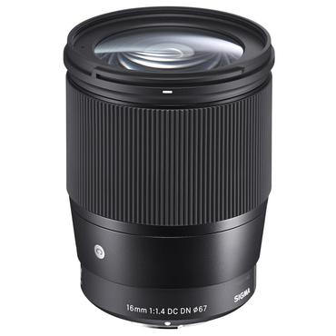 Sigma 16mm / f 1.4 DC DN C SO MILC Bred linse Sort