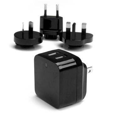 StarTech.com USB-v&auml;ggladdare med tv&aring; portar - kraftfull (17&nbsp;W/3,4&nbsp;A) - reseladdare (internationell) str&ouml;madapter - USB - 17 Watt