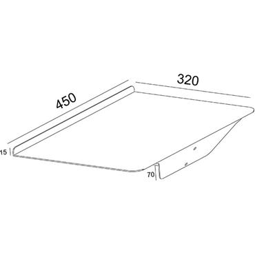 Multibrackets M A3 Broschure Shelf Floorstand monteringskomponent - silver
