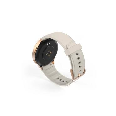 Hama Smartwatch 8900, GPS, AMOLED 1.3, zlota koperta, bezowy pasek silikonowy