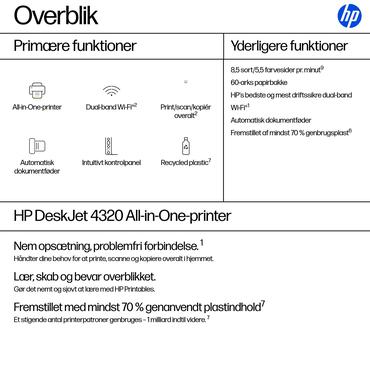HP DeskJet 4320 Trådløst All-in-One Farve Printer