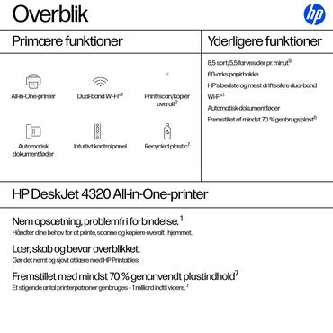 HP DeskJet 4320 Trådløst All-in-One Farve Printer