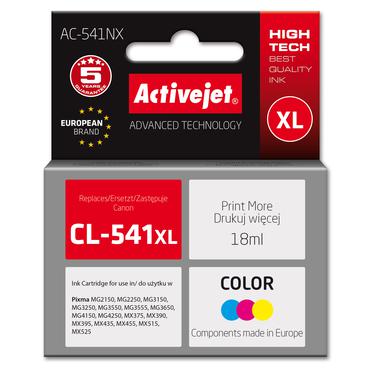 Activejet AC-541NX blæk til Canon-printer (erstatning for Canon CL-541XL) Supreme, 18 ml, blå, gul, rød
