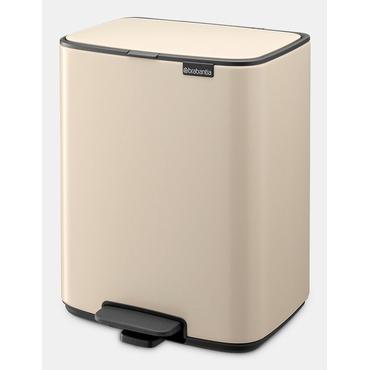 Brabantia Bo Pedal Bin 12 L Rektangulær Stål Beige