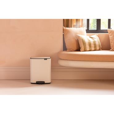 Brabantia Bo Pedal Bin 12 L Rektangulær Stål Beige