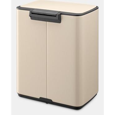 Brabantia Bo Pedal Bin 12 L Rektangulær Stål Beige