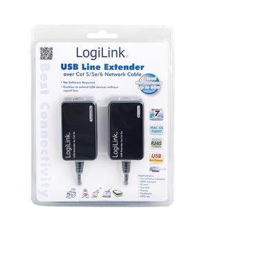 LogiLink USB Line Extender - USB-f&ouml;rl&auml;ngningskabel - USB